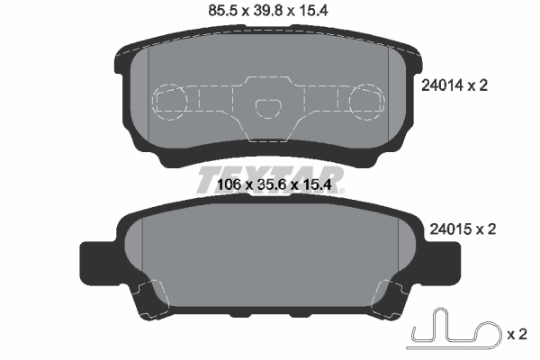 Remblokset Textar 2401401