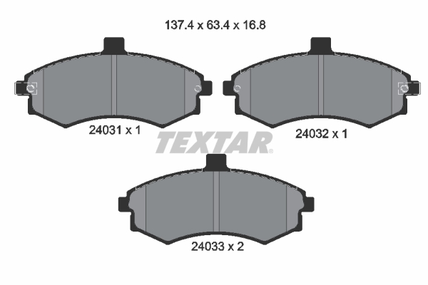 Remblokset Textar 2403101