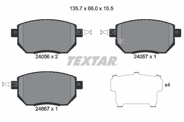 Remblokset Textar 2405601