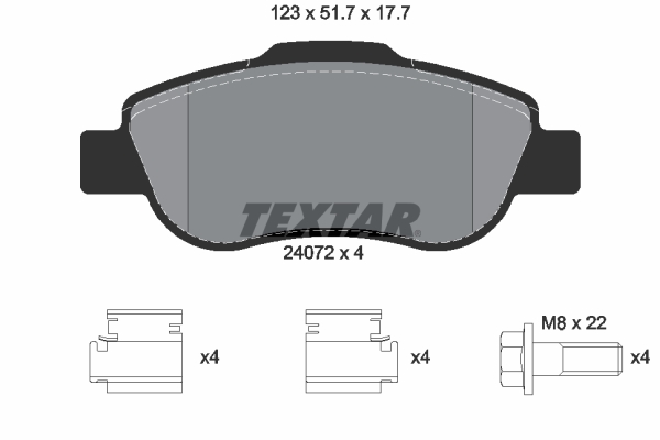 Remblokset Textar 2407201