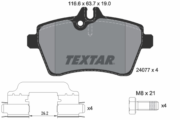 Remblokset Textar 2407702