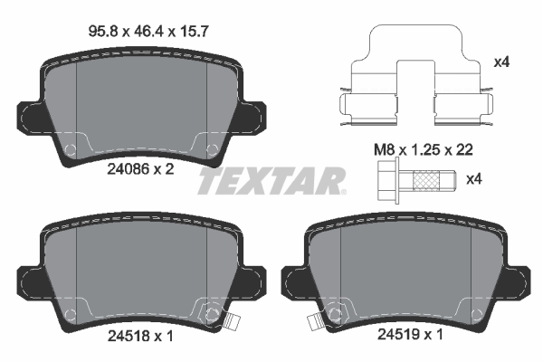 Remblokset Textar 2408601