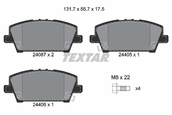 Remblokset Textar 2408701