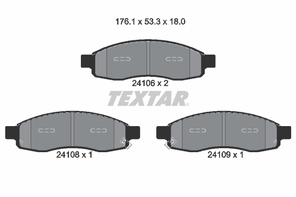 Remblokset Textar 2410601