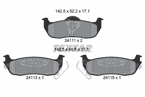 Remblokset Textar 2411102