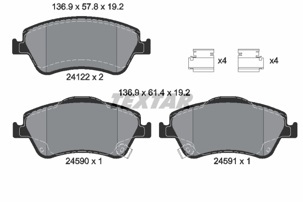 Remblokset Textar 2412201