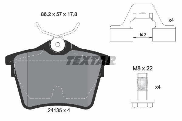 Remblokset Textar 2413501