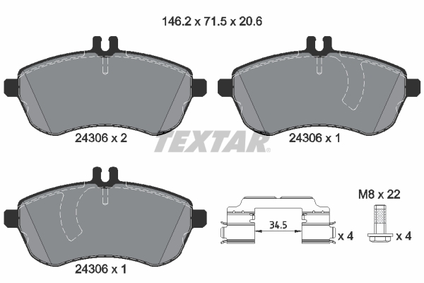 Remblokset Textar 2430601