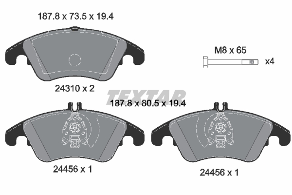 Remblokset Textar 2431001