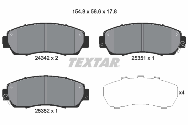 Remblokset Textar 2434201