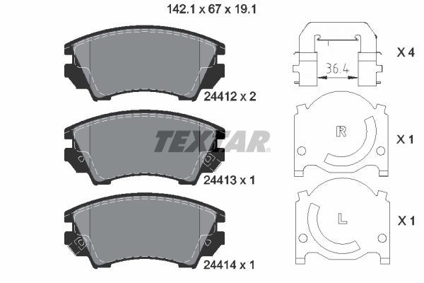 Remblokset Textar 2441201