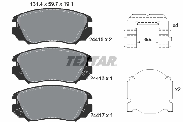 Remblokset Textar 2441501