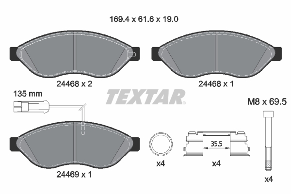 Textar Remblokset 2446807