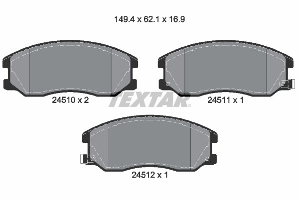 Remblokset Textar 2451001