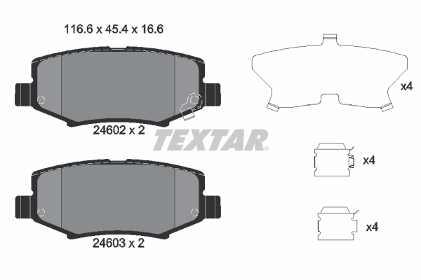 Remblokset Textar 2460201