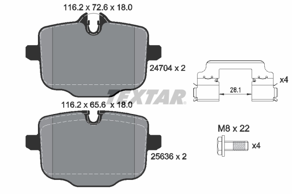 Remblokset Textar 2470401