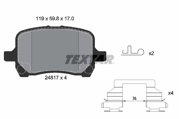 Remblokset Textar 2481701