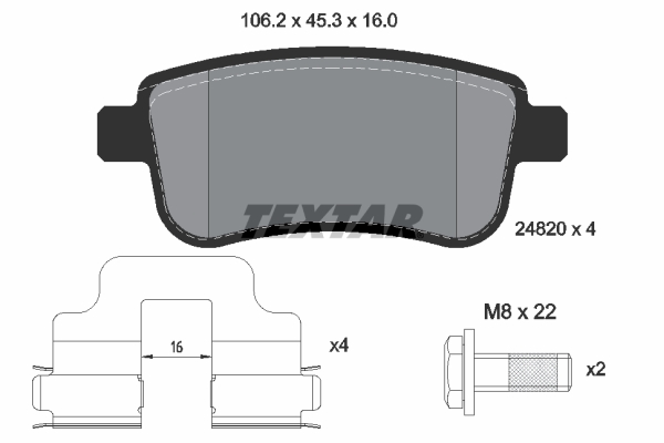 Remblokset Textar 2482002