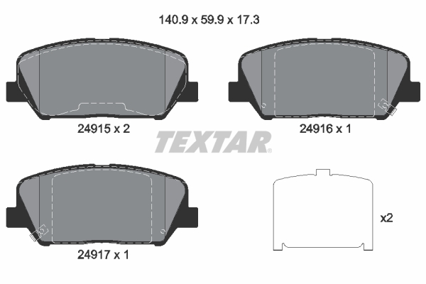 Remblokset Textar 2491501