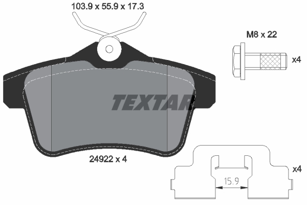 Remblokset Textar 2492201