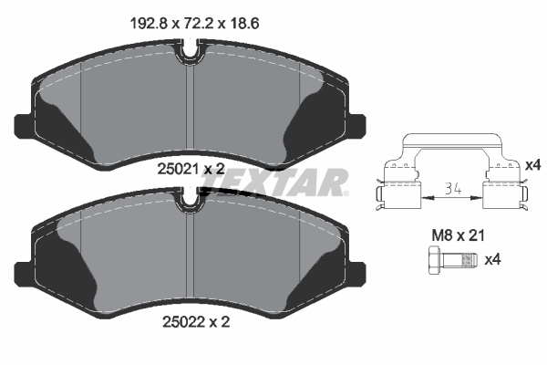 Remblokset Textar 2502101