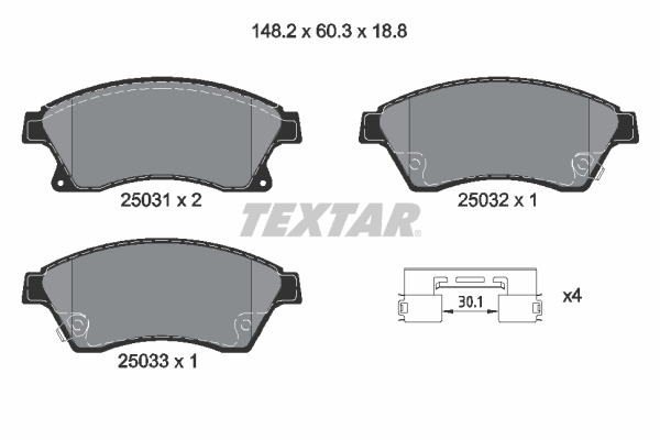 Remblokset Textar 2503101