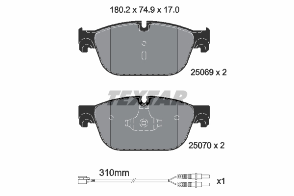 Remblokset Textar 2506901