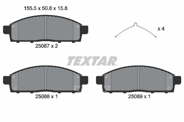 Remblokset Textar 2508703