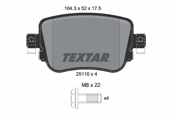 Remblokset Textar 2511003