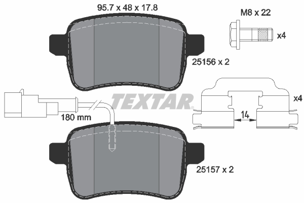 Remblokset Textar 2515601