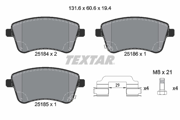 Remblokset Textar 2518401