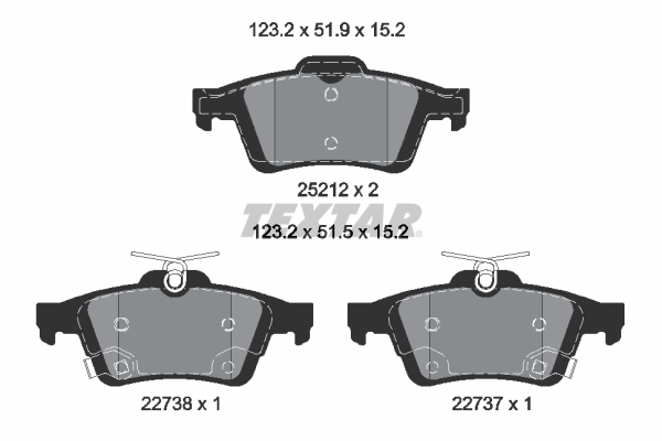 Remblokset Textar 2521204