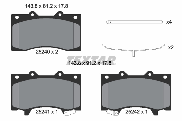 Remblokset Textar 2524001