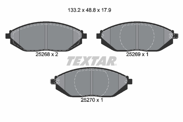 Remblokset Textar 2526801