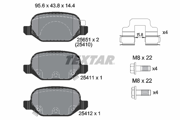 Remblokset Textar 2541001