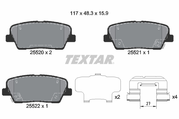 Remblokset Textar 2552008