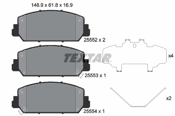 Remblokset Textar 2555201