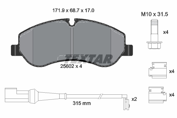 Remblokset Textar 2560201