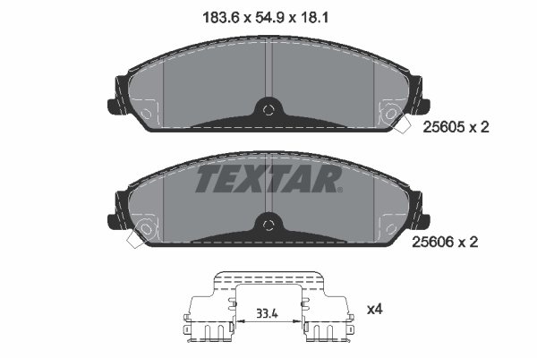 Remblokset Textar 2560501