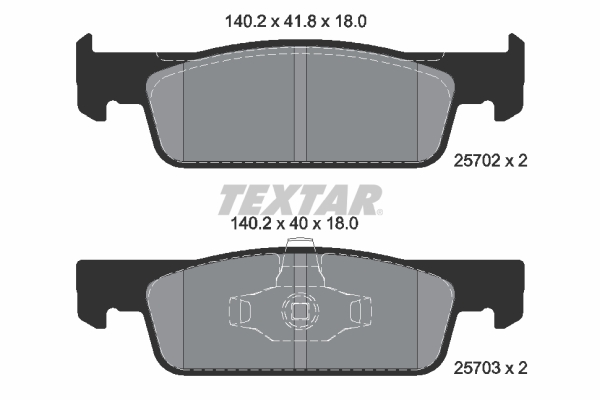 Remblokset Textar 2570201