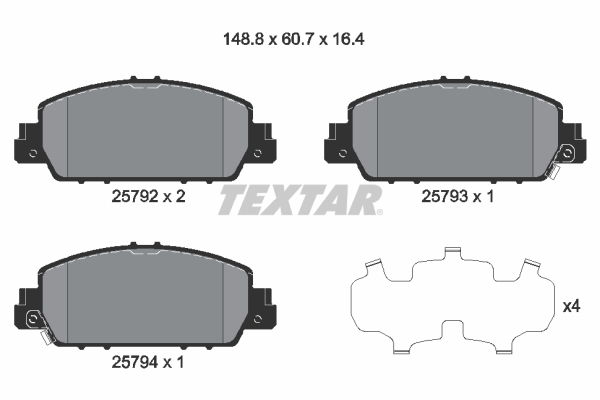 Remblokset Textar 2579201