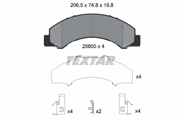 Remblokset Textar 2580001