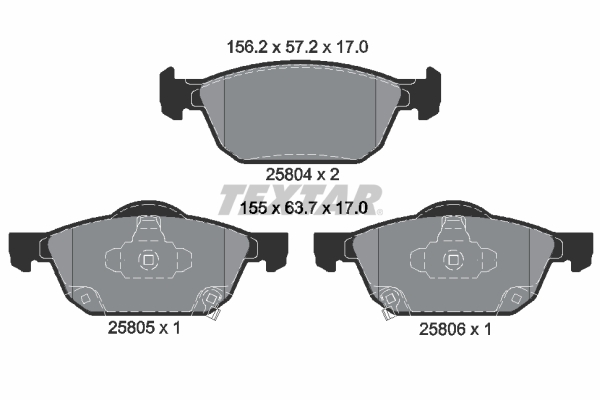 Remblokset Textar 2580401