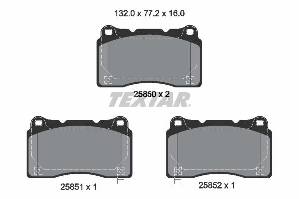 Remblokset Textar 2585001