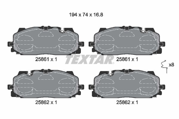 Remblokset Textar 2586101