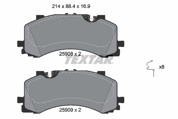 Remblokset Textar 2590801