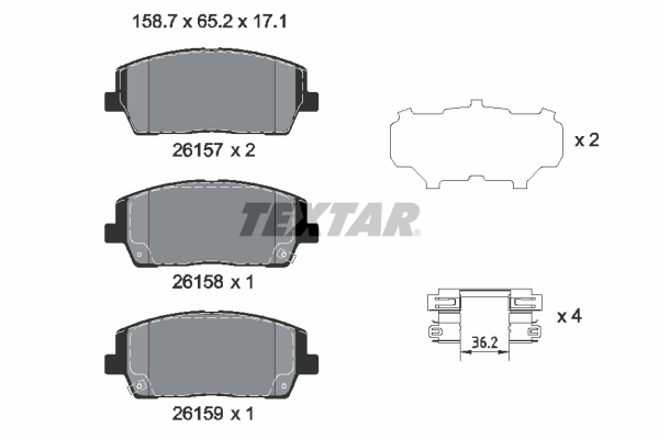 Remblokset Textar 2615701