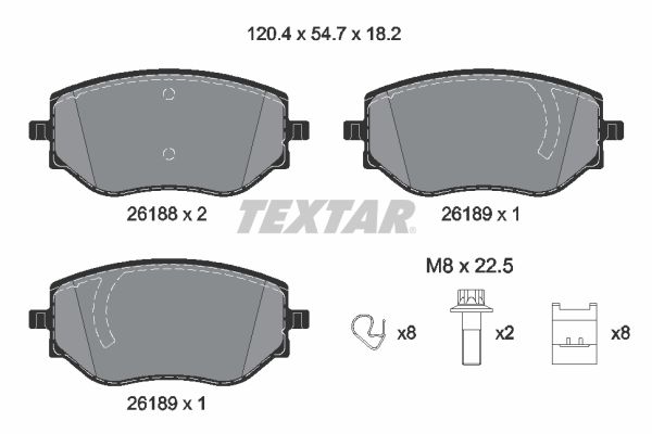 Remblokset Textar 2618801