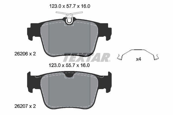 Remblokset Textar 2620601