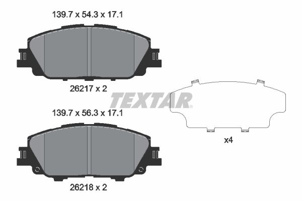 Remblokset Textar 2621701